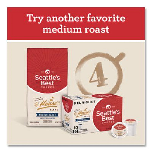 Seattle's Best Port Side Blend Whole Bean Coffee, Medium Roast, 12 oz Bag, 6/Carton (11008570CT)