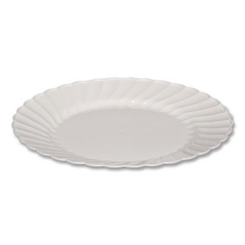 WNA Classicware Plastic Dinnerware Plates, 9" dia, White, 12/Pack (RSCW91512WPK)