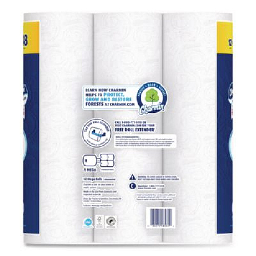 Charmin Ultra Soft Bathroom Tissue, Mega Roll, Septic Safe, 2-Ply, White, 208 Sheets/Roll, 12 Rolls/Pack (17579PK)