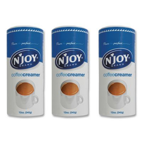 N'Joy Non-Dairy Coffee Creamer, Original, 12 oz Canister, 3/Pack (94255)