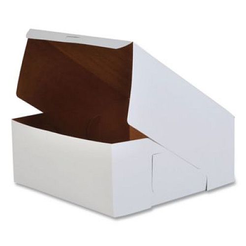 SCT White One-Piece Non-Window Bakery Boxes, 12 x 12 x 6, White, Paper, 50/Carton (0989)