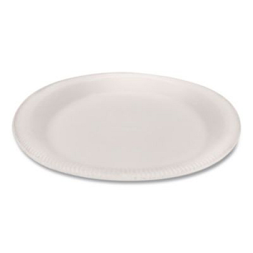 Plastifar Foam Dinnerware, Plate, 9" dia, White, 25/Pack, 20 Packs/Carton (12003)