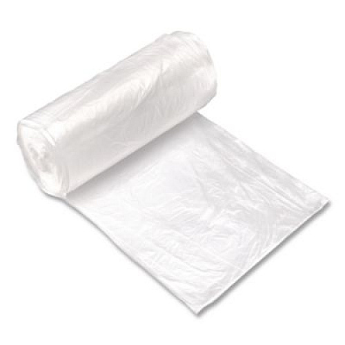Pitt Plastics High-Density Coreless Mini-Roll Can Liners, 30 gal, 10 mic, 30" x 37", Natural, Perforated Roll, 500/Carton (MR30371MC)