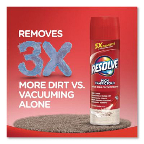 RESOLVE Foam Carpet Cleaner, Foam, 22 oz Aerosol Spray, 12/Carton (00706CT)