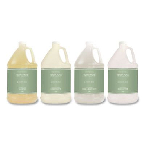 Diversified Hospitality Solutions Terra Pure Conditioner Gallon, Green Tea Lemongrass Scent, 1 gal Bottle, 4/Carton (002256)