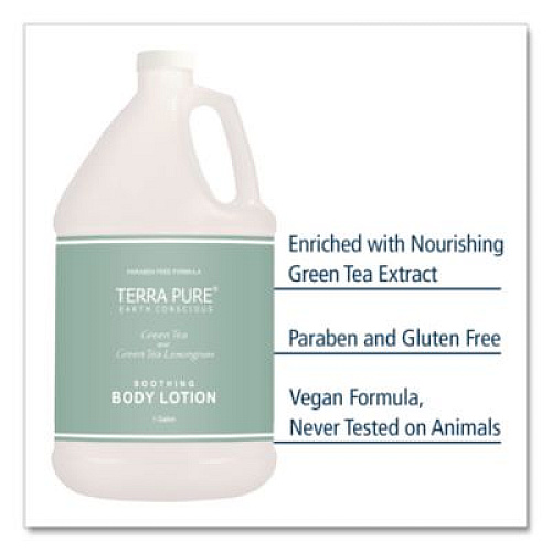 Diversified Hospitality Solutions Terra Pure Lotion Gallon, 1 gal Bottle, Green Tea and Lemongrass Scent, 4/Carton (002270)