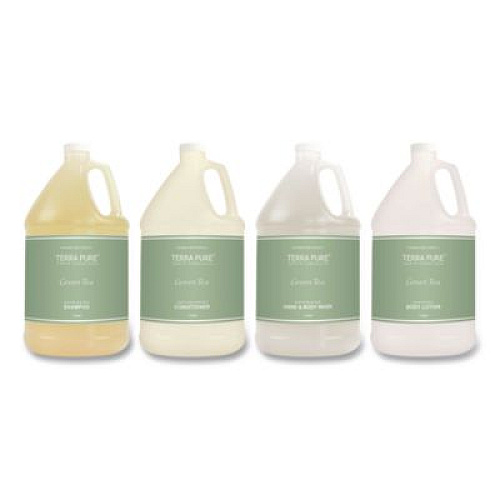 Diversified Hospitality Solutions Terra Pure Lotion Gallon, 1 gal Bottle, Green Tea and Lemongrass Scent, 4/Carton (002270)