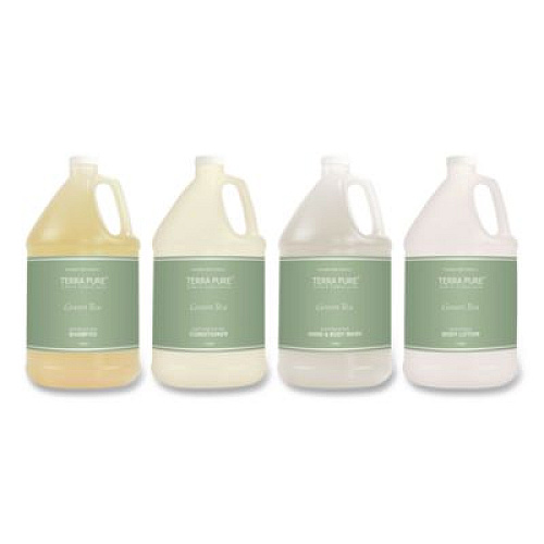 Diversified Hospitality Solutions Terra Pure Body Wash Gallon, Green Tea Lemongrass, 1 gal Bottle, 4/Carton (002294)
