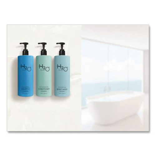 Diversified Hospitality Solutions H2O Therapy Shampoo Air Pump, White Tea and Lemongrass Scent, 16.23 oz Bottle, 12/Carton (259805)