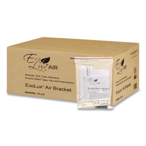 Diversified Hospitality Solutions Single EcoLux Air Dispenser Bracket, For Ecolux Air Pump Dispenser Bottles, 1.19 x 0.44 x 5.69, White, 24/Carton (458883)