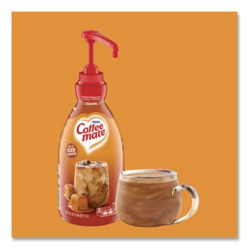 Coffee mate Liquid Creamer Pump Bottle, Caramel, 50.7 oz Pump Bottle, 2/Carton (73358CT)