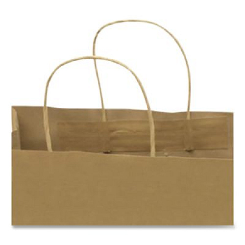COSCO Premium Shopping Bag, Rope Handles, 12" x 6.5" x 17", Kraft, 50/Box (091566)