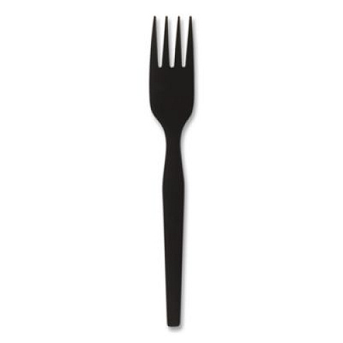 Dixie SmartStock Plastic Cutlery Refill, Series-O, Heavyweight Fork, Black, 40/Pack, 24 Packs/Carton (SSPFH51)
