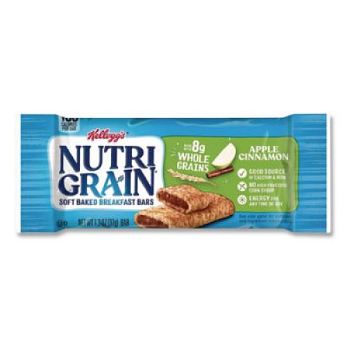 Kellogg's Nutri-Grain Soft Baked Breakfast Bars, Apple-Cinnamon, Indv Wrapped 1.3 oz Bar, 16/Box (35645)