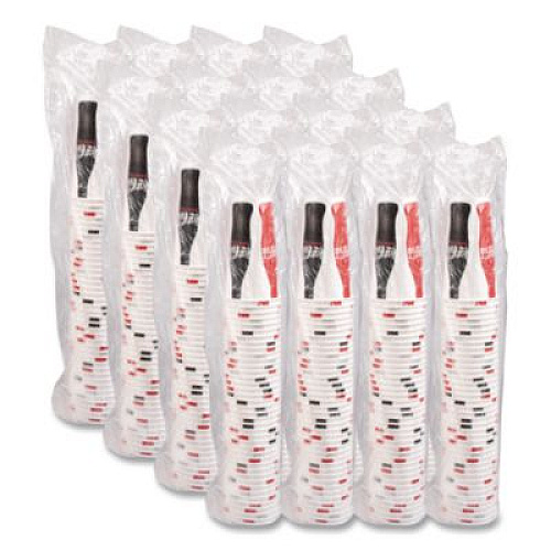 SOLO Double Sided Poly Paper Cold Cups, 28 oz to 32 oz, Coca-Cola Design, 40/Pack, 12 Packs/Carton (RN32CB)