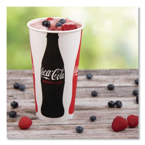 SOLO Double Sided Poly Paper Cold Cups, 28 oz to 32 oz, Coca-Cola Design, 40/Pack, 12 Packs/Carton (RN32CB)