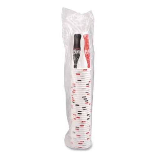 SOLO Double Sided Poly Paper Cold Cups, 28 oz to 32 oz, Coca-Cola Design, 40/Pack, 12 Packs/Carton (RN32CB)