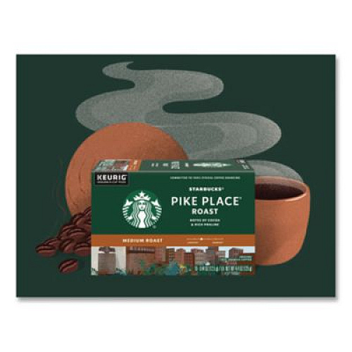 Starbucks Pike Place Decaf Coffee K-Cups, 96/Carton (011111161CT)