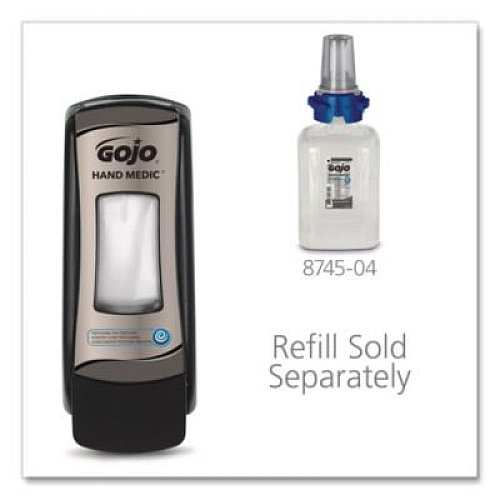 GOJO HAND MEDIC ADX-7 Dispenser, 685 mL, 3.94 x 3.67 x 9.79, Black, 6/Carton (878206CT)