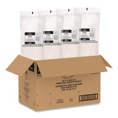 Dart Compostable Fiber Containers, Pro Planet Seal, Bowl, 28 oz, Natural, 300/Carton (28FBRBB)