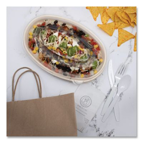 Dart Compostable Fiber Containers, Pro Planet Seal, Bowl, 28 oz, Natural, 300/Carton (28FBRBB)
