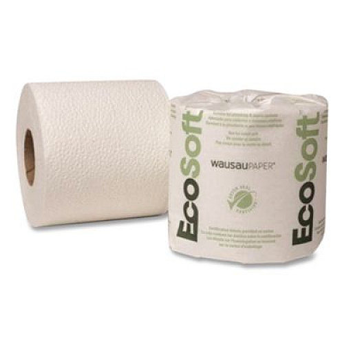 Eco Green Recycled One-Ply Standard Bathroom Tissue, Septic Safe, White, 1,200 Sheets/Roll, 80 Rolls/Carton (EB1240)