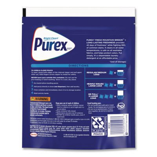 Purex 4-in-1 HE Laundry Detergent Pacs, 66 Pods/Bag, 4 Bags/Carton (05524)