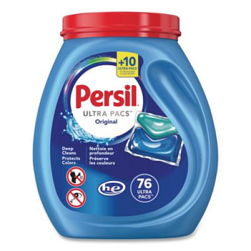 Persil Ultra Pacs Original Everyday Clean HE Laundry Detergent, 76 Pods/Tub, 4 Tubs/Carton (05515)