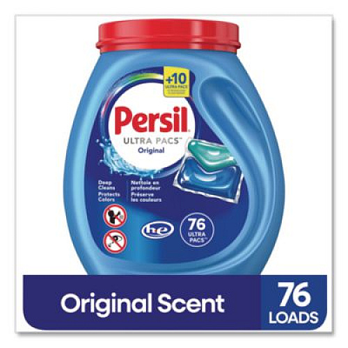 Persil Ultra Pacs Original Everyday Clean HE Laundry Detergent, 76 Pods/Tub, 4 Tubs/Carton (05515)