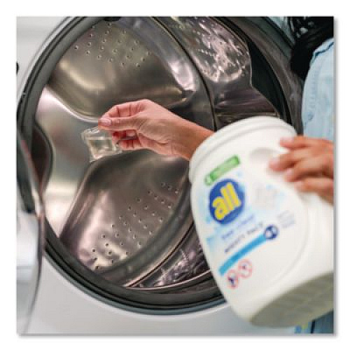 All MIGHTY PACS Free Clear HE Laundry Detergent, 60 Pods/Tub, 4 Tubs/Carton (46880)