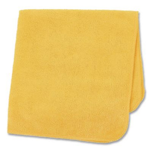 Rubbermaid Commercial Light Commercial Microfiber Cleaning Cloths, 12 x 12, Yellow, 24/Pack (1820580)