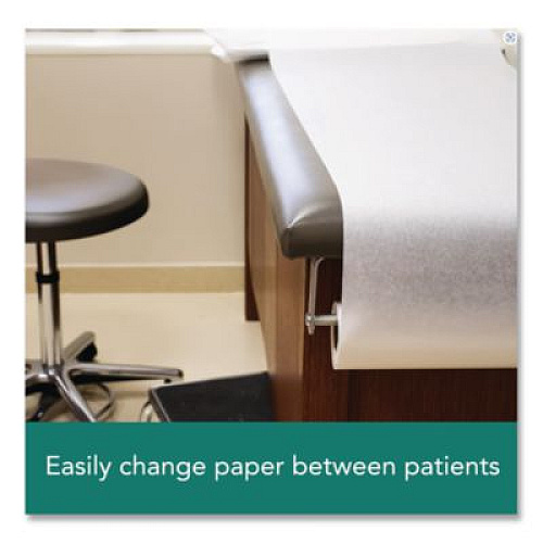 TIDI Choice Exam Table Paper Roll, Crepe Texture, 21" x 125 ft, White, 12/Carton (32163)