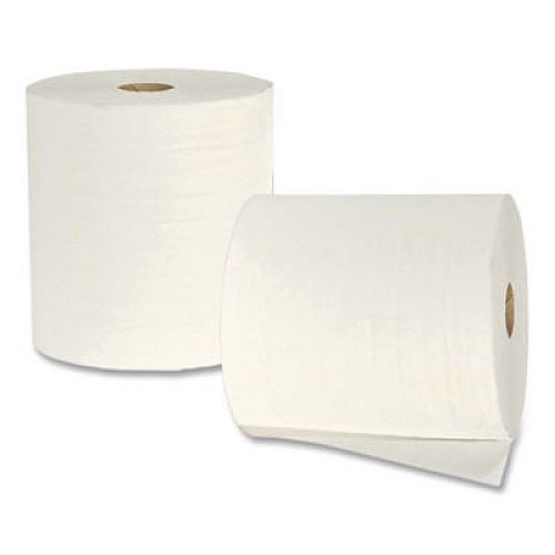 Eco Green Recycled Hardwound Paper Towels, 1-Ply, 7.87" x 900 ft, White, 6 Rolls/Carton (WL9012)
