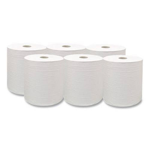 American Paper Converting Hardwound Paper Towel Roll, Eco Green Paper, 1-Ply, 7.88" x 800 ft, White, 6/Carton (EN80166)