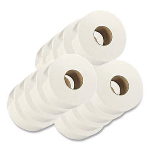Eco Green Recycled Two-Ply Jumbo Toilet Paper, Septic Safe, 3.55" x 1,000 ft, White, 12 Rolls/Carton (EJ932)