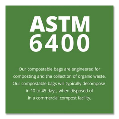 Stout by Envision EcoSafe-6400 Bags, 30 gal, 1.1 mil, 30" x 39", Green, 48/Box (E3039E11)
