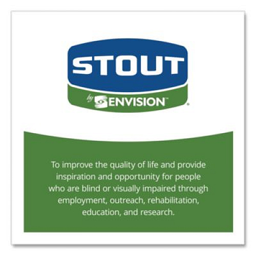 Stout by Envision Controlled Life-Cycle Plastic Trash Bags, 13 gal, 0.7 mil, 24" x 30", White, 120/Box (G2430W70)