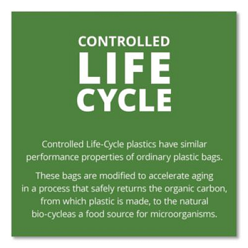 Stout by Envision Controlled Life-Cycle Plastic Trash Bags, 13 gal, 0.7 mil, 24" x 30", White, 120/Box (G2430W70)