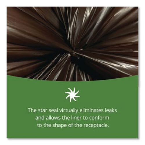 Stout by Envision Controlled Life-Cycle Plastic Trash Bags, 30 gal, 0.8 mil, 30" x 36", Brown, 60/Box (G3036B80)