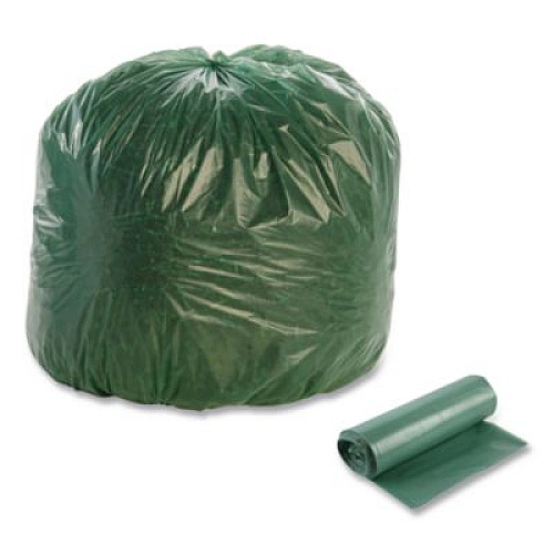 Stout by Envision Controlled Life-Cycle Plastic Trash Bags, 33 gal, 1.1 mil, 33" x 40", Green, 40/Box (G3340E11)