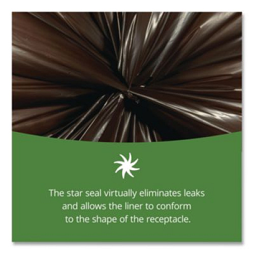 Stout by Envision Controlled Life-Cycle Plastic Trash Bags, 39 gal, 1.1 mil, 33" x 44", Brown, 40/Box (G3344B11)