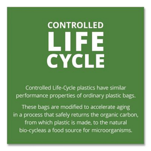 Stout by Envision Controlled Life-Cycle Plastic Trash Bags, 39 gal, 1.1 mil, 33" x 44", Brown, 40/Box (G3344B11)