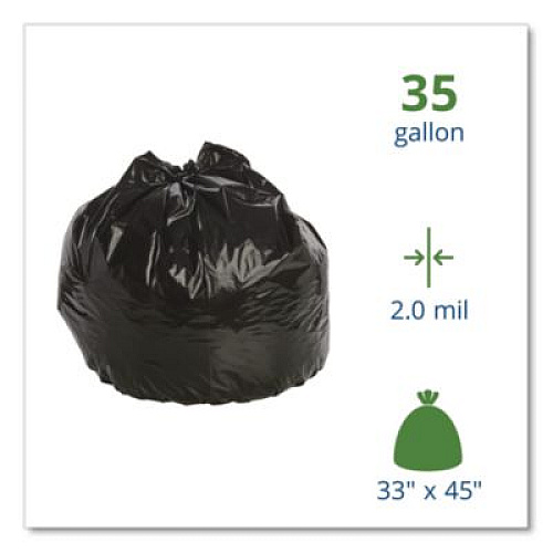 Stout by Envision Insect-Repellent Trash Bags, 35 gal, 2 mil, 33" x 45", Black, 80/Box (P3345K20)