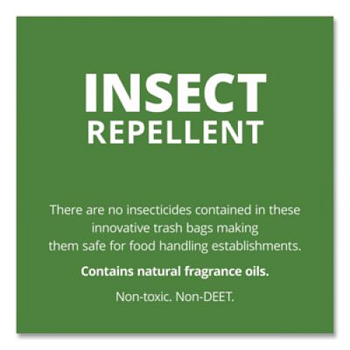 Stout by Envision Insect-Repellent Trash Bags, 35 gal, 2 mil, 33" x 45", Black, 80/Box (P3345K20)
