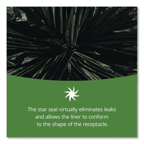 Stout by Envision Total Recycled Content Plastic Trash Bags, 30 gal, 1.3 mil, 30" x 39", Black/Brown, 100/Carton (T3039B13)