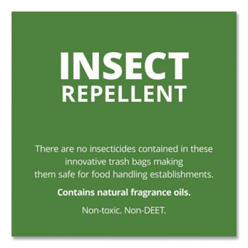 Stout by Envision Insect-Repellent Trash Bags, 45 gal, 2 mil, 40" x 45", Black, 65/Box (P4045K20)