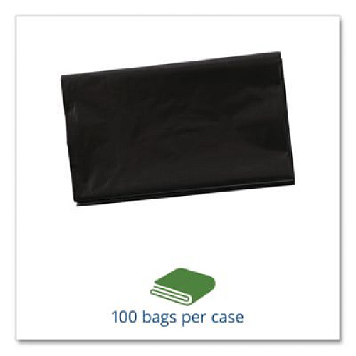 Stout by Envision Total Recycled Content Plastic Trash Bags, 60 gal, 1.5 mil, 36" x 58", Black/Brown, 100/Carton (T3658B15)