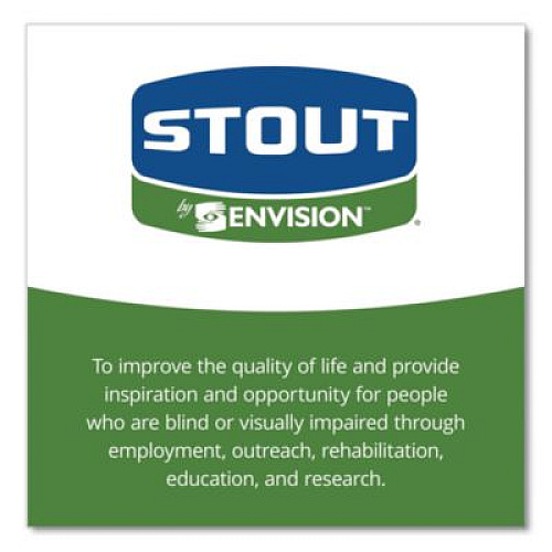 Stout by Envision Total Recycled Content Plastic Trash Bags, 60 gal, 1.5 mil, 38" x 60", Black/Brown, 100/Carton (T3860B15)