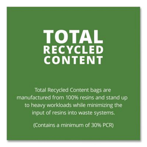 Stout by Envision Total Recycled Content Plastic Trash Bags, 45 gal, 1.5 mil, 40" x 48", Black/Brown, 100/Carton (T4048B15)