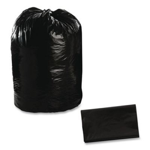 Stout by Envision Total Recycled Content Plastic Trash Bags, 56 gal, 1.5 mil, 43" x 49", Black/Brown, 100/Carton (T4349B15)